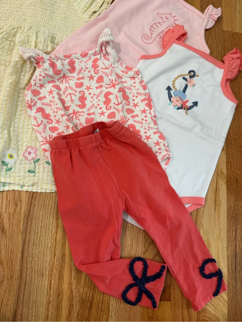 Summer girl bundle 18-24 month baby flower dress swim bubble shorts 7 onesies